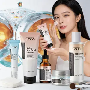 VGO Skincare Five-step Routine Vitamin C Moisturizing Repair Daily Care All-in-One Set Cleanser Moisturizer-B Cleansing Moisture Maintenance Kit Ultimate Kit