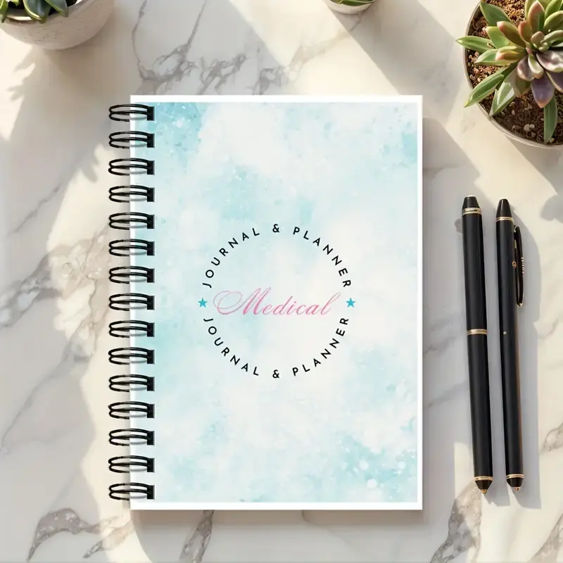 Ultimate Adult Medical Planner, Spiral Bound Planner, Health Organizer with Medication Tracker, Blood Pressure Log, Symptom & Mood Journal, Daily Diet Diary, Wellness Journal
