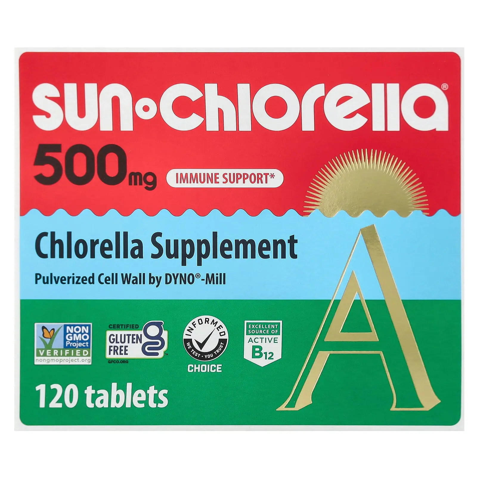 Sun Chlorella Chlorella Supplement, 120 Tablets