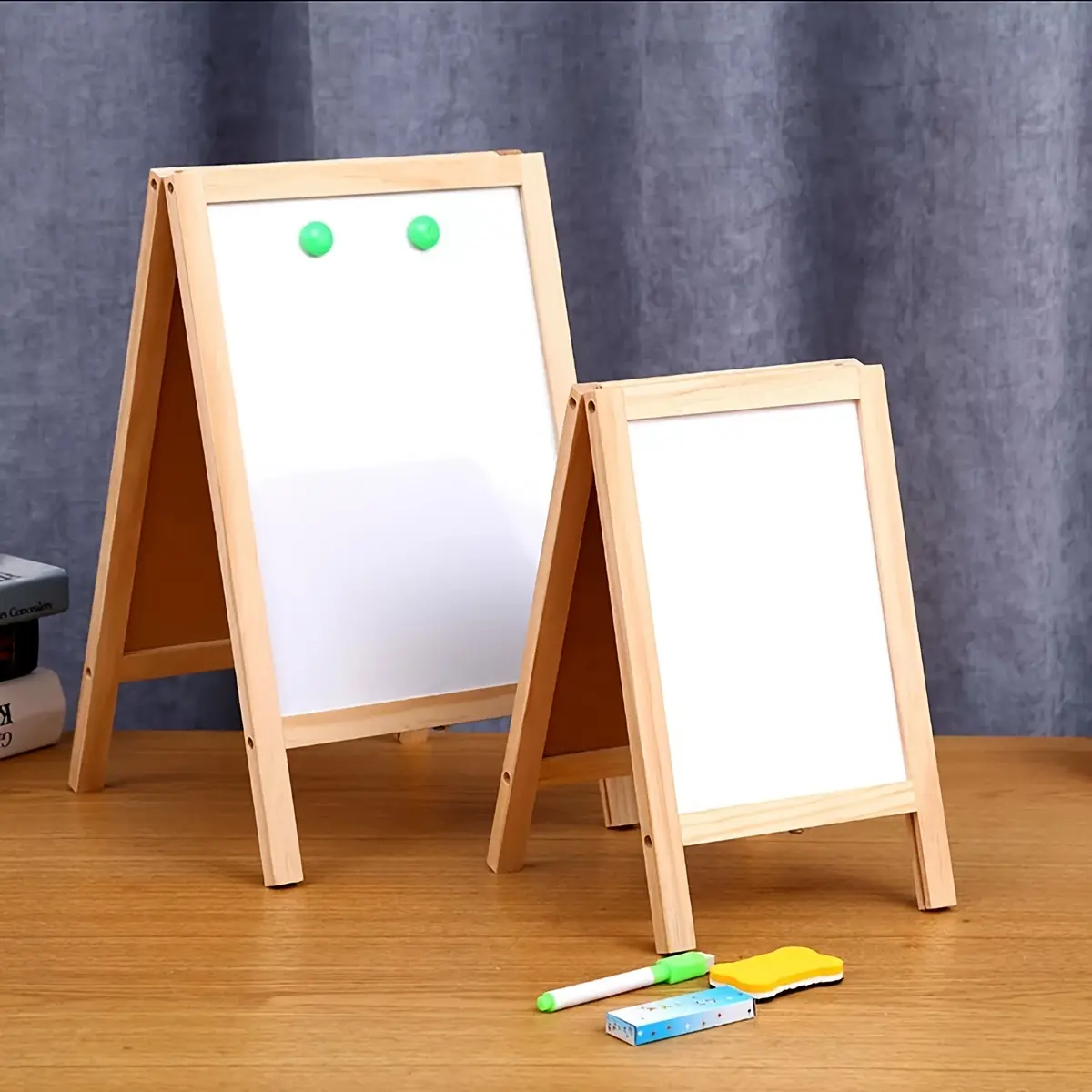 Two Sizes, Writable Teaching Blackboards, Double-Sided Foldable Dust-Free Advertising Boards, and Dry-Erase Whiteboards, Reusable Doodle Boards, Writing Board