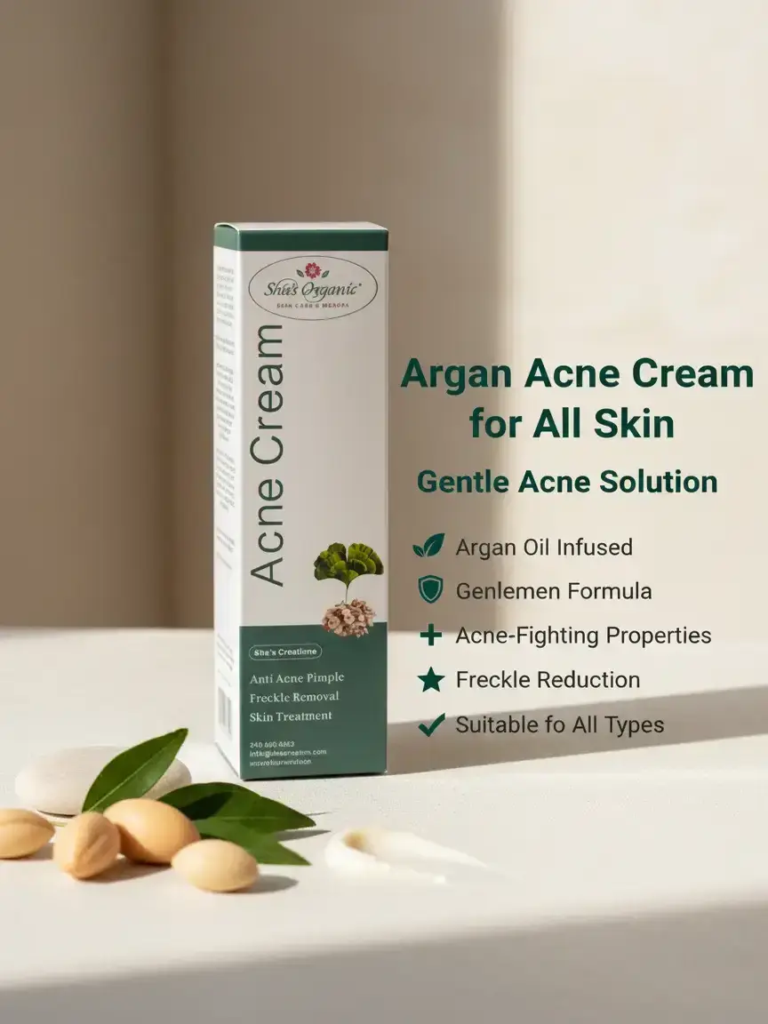argan Blemish Control Spot Treatment, Acne Clearing Cream with Natural Ingredients, Moisturizing Formula for All Skin Types, 40g, Acne Clearing Products, Clears Pimples, 24 Months, Contains Neither, Portable Skin Care Solution Fades Blemish Marks, Organic