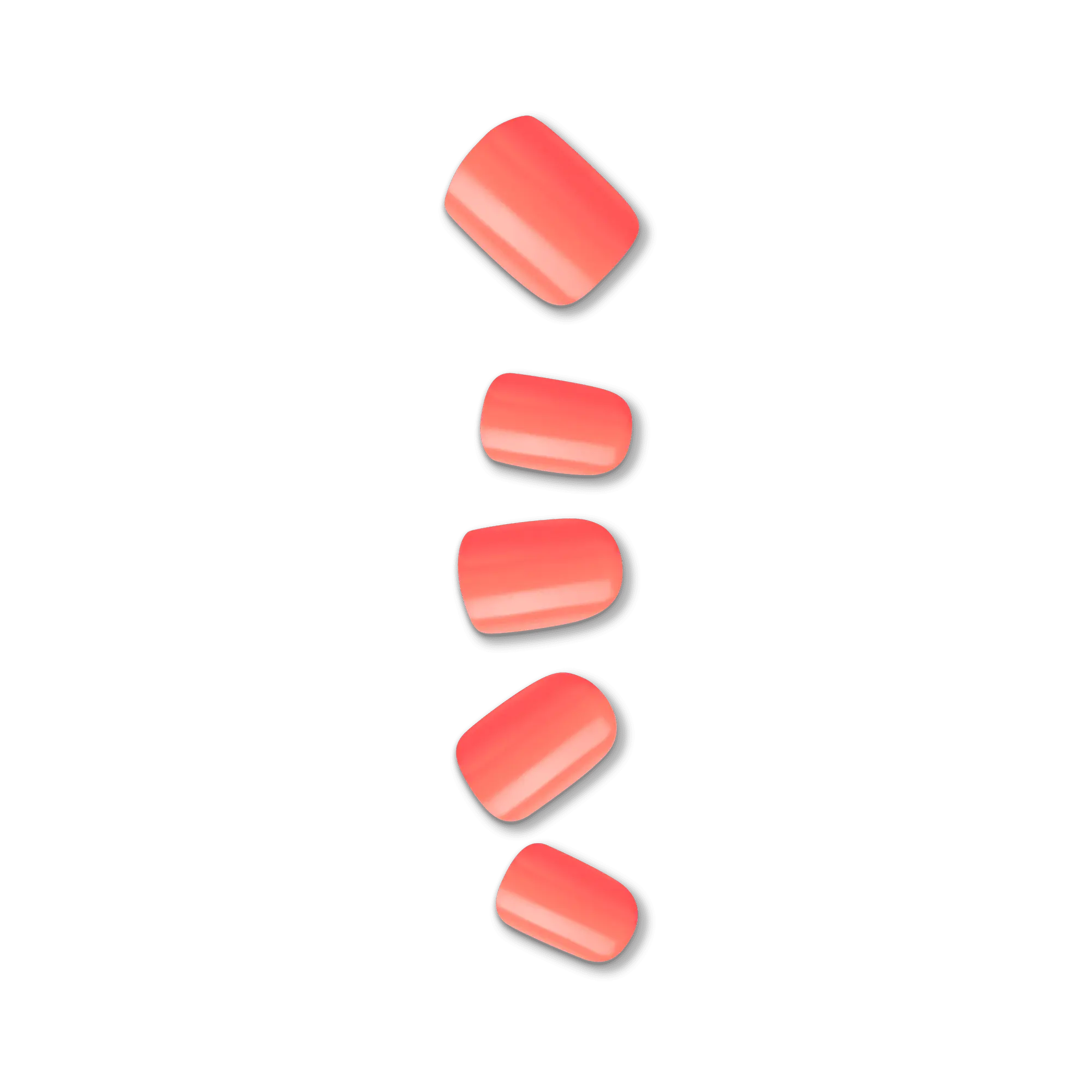Impress Color No Glue Fake Press On Nails - Happier Vibes | Solid, Orange, Short, Squoval, Manicure