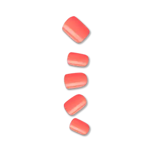 Impress Color No Glue Fake Press On Nails - Happier Vibes | Solid, Orange, Short, Squoval, Manicure