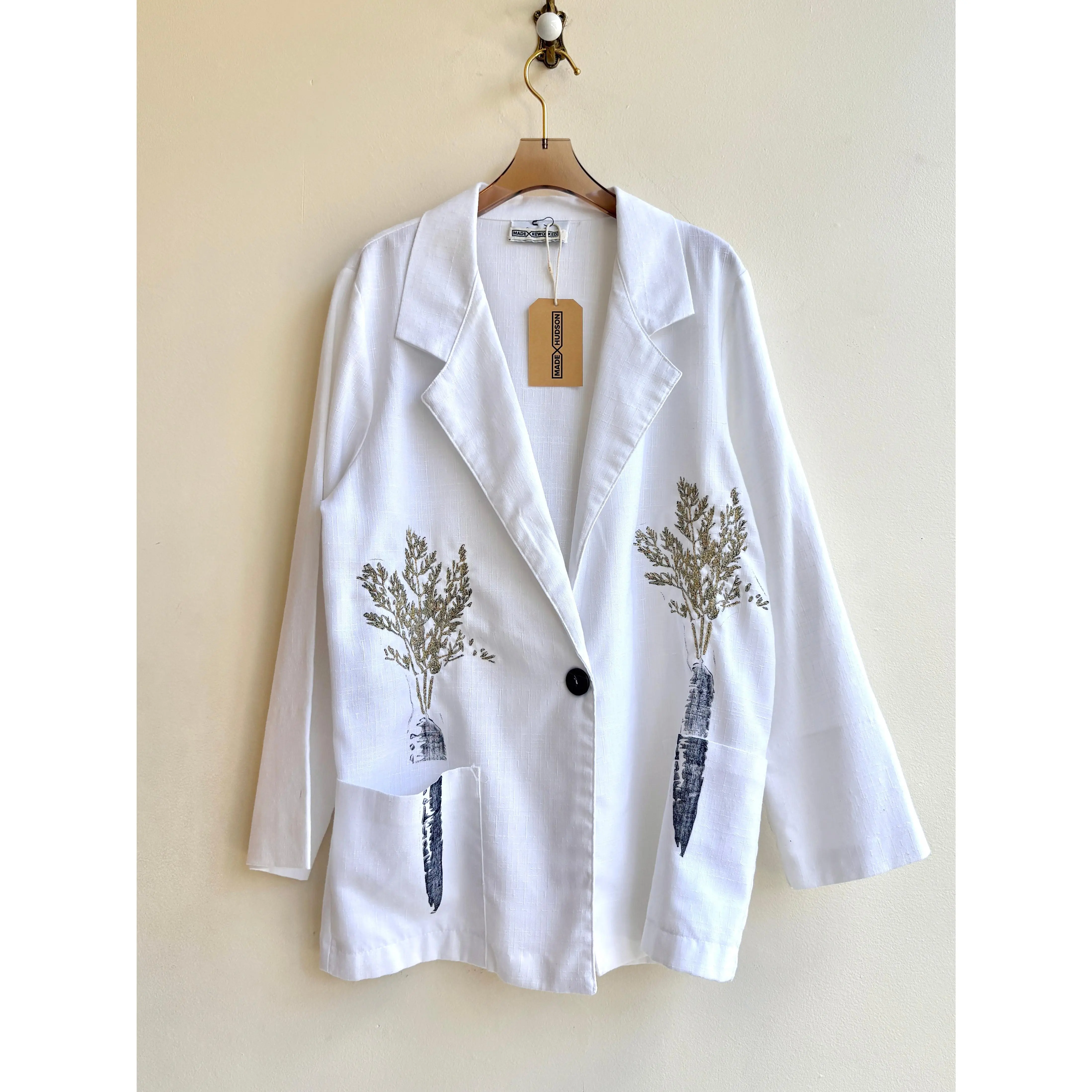 “Nolan” Carrot Print Jacket (Reworked)