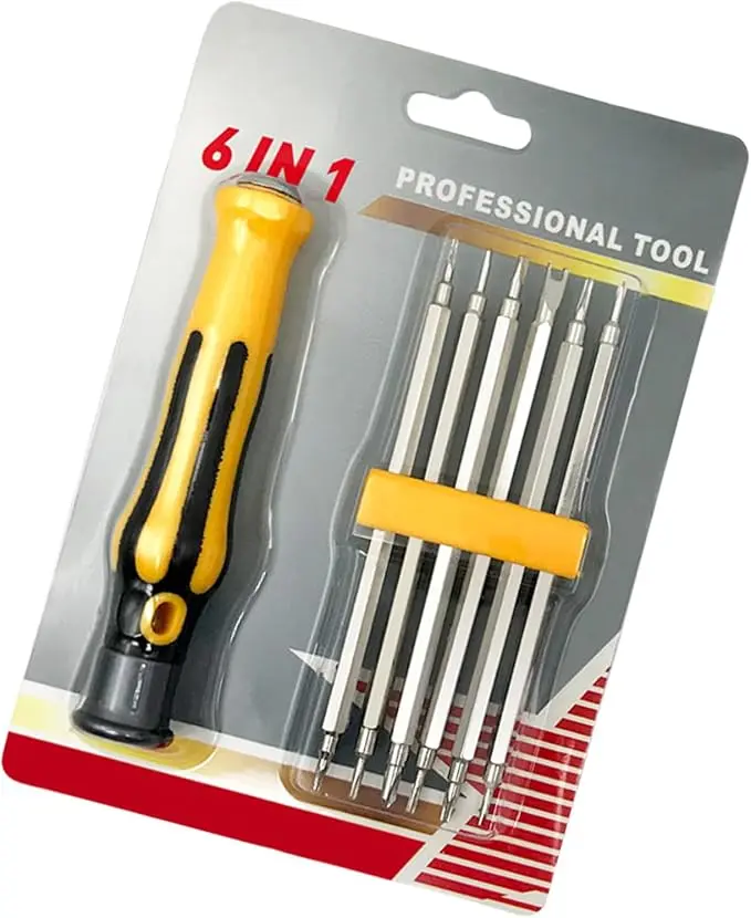 Multipurpose 6 In 1 Double Head Screwdriver Tool Set For Appliance Electronics Repair And Craft Enthusiasts