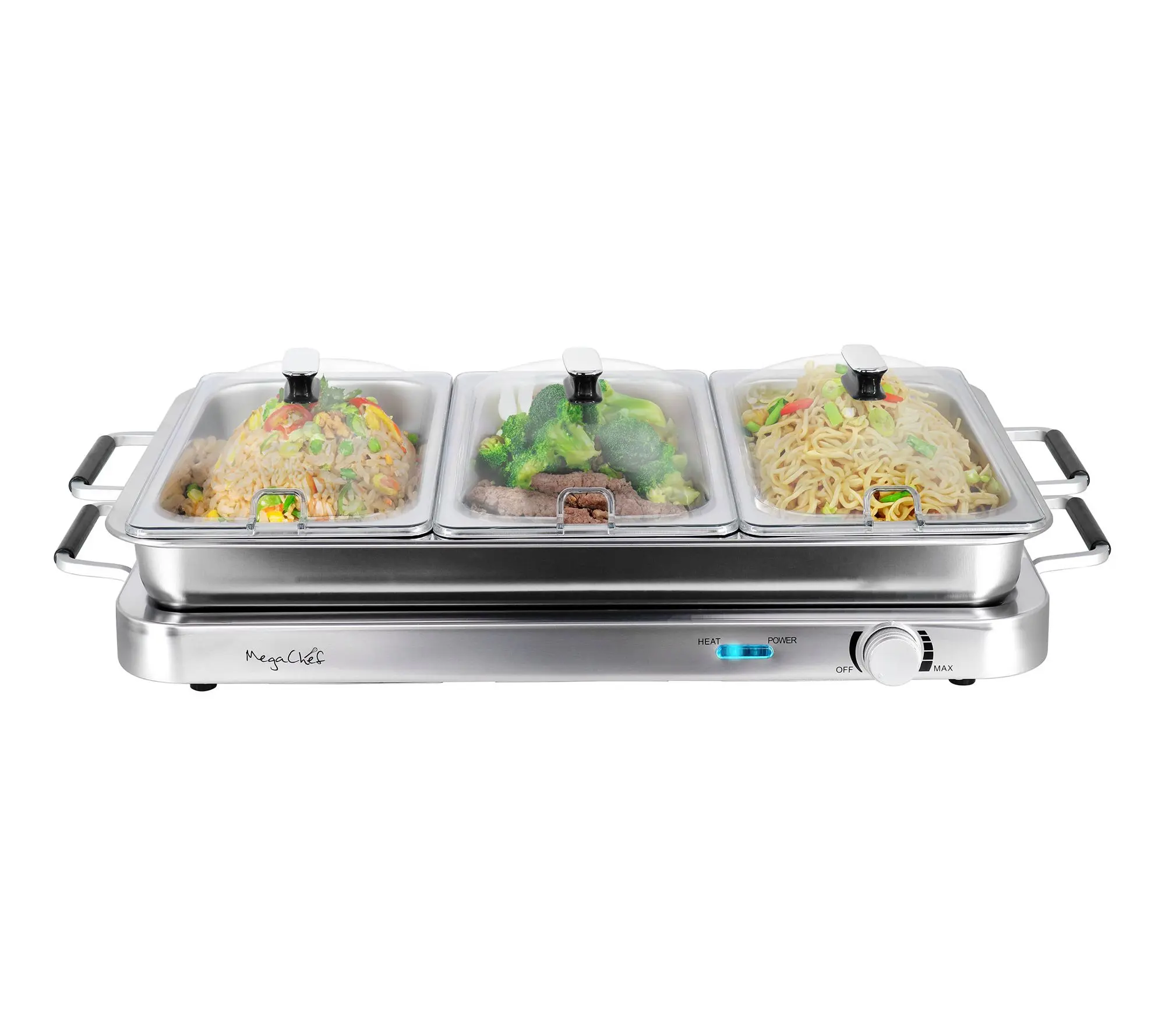 MegaChef 3-in-1 Electric Chaffing Buffet Server& Warming Tray MegaChef 3-in-1 Electric Chaffing Buffet Server& Warming Tray