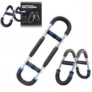 Arm Trainer 2-in-1 Arm Strengthener With Adjustable Tension Power Twister Bar for Chest Arms Biceps Abs Shoulders Back & Thighs Durable Comfortable Design