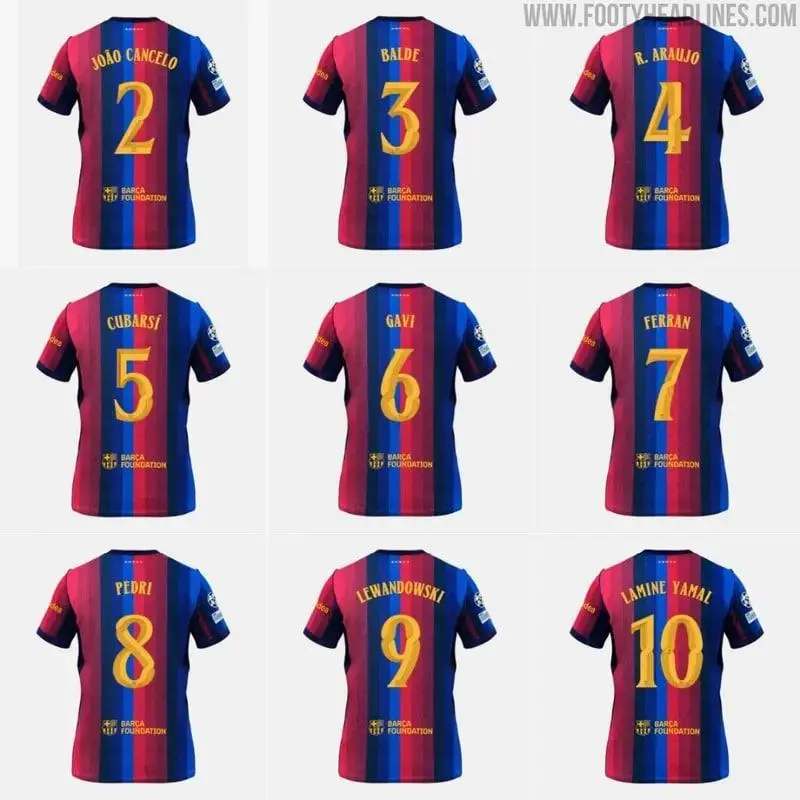 Lamine Yamal #10 Blue Red Barcelona Home Laliga 2026/27 Football Jersey | Unisex Breathable Quick Dry Soccer Shirt - Personalized on Request