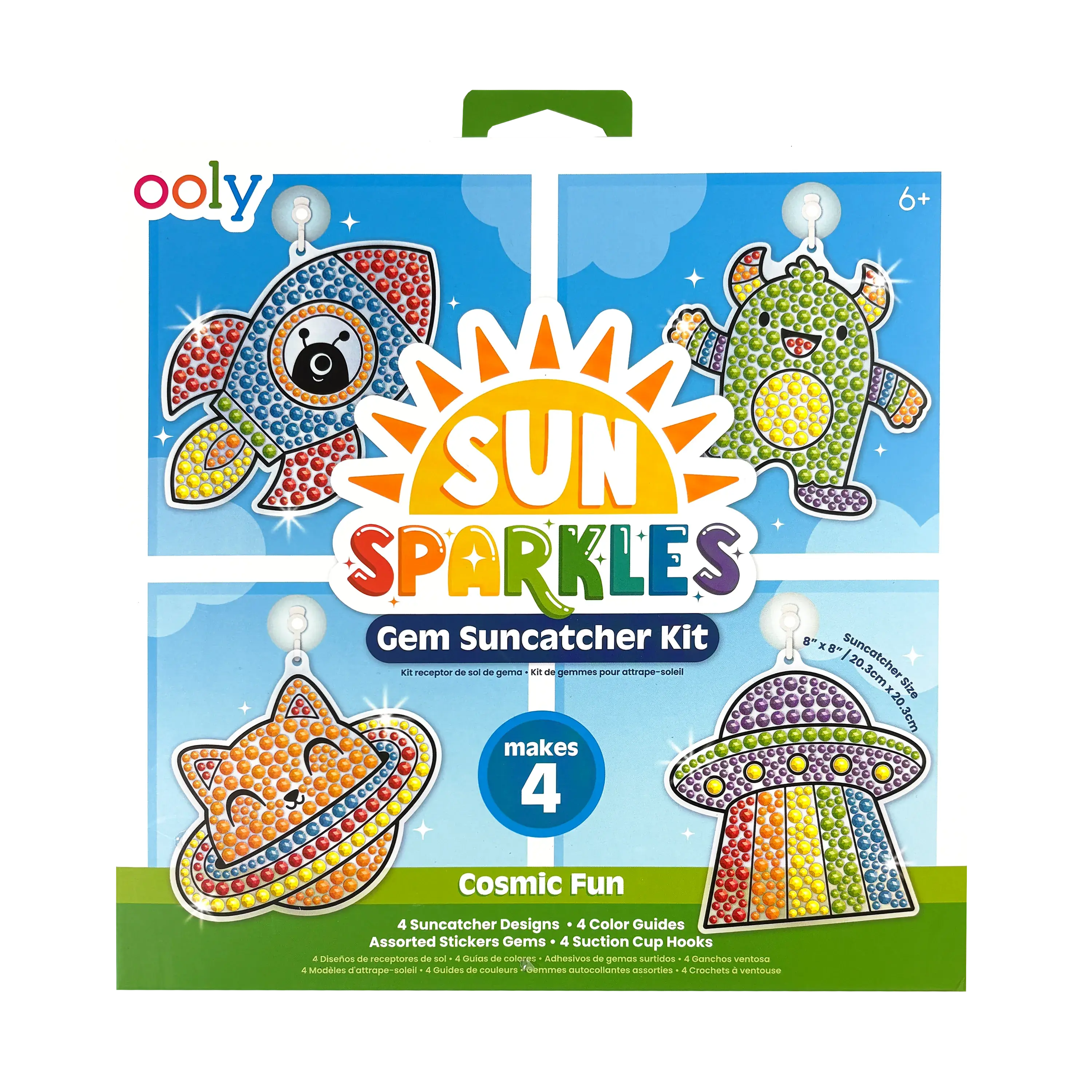 Sun Sparkles Gem Suncatcher Kit - Cosmic Fun - 4 Designs