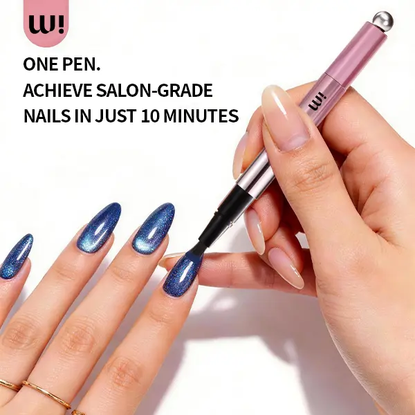 【MR.WISH】7-in-1 One Step Cat Eye Magnetic Gel Nail Pen Salon Grade Manicure Kit for Beginners DIY At Home Nail Art Travel Set Free Mini LED Nail Lamp Nail Care Nail Polish, Nail Day, Jelly Nails