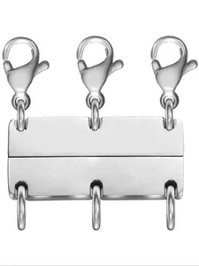 Magnetic Multi-Layer Necklace Clasp in and Silver Color, Designed for Layering, Effortlessly Create Stylish Stacked Looks, Adjustable Chain, Dainty layering jewelry