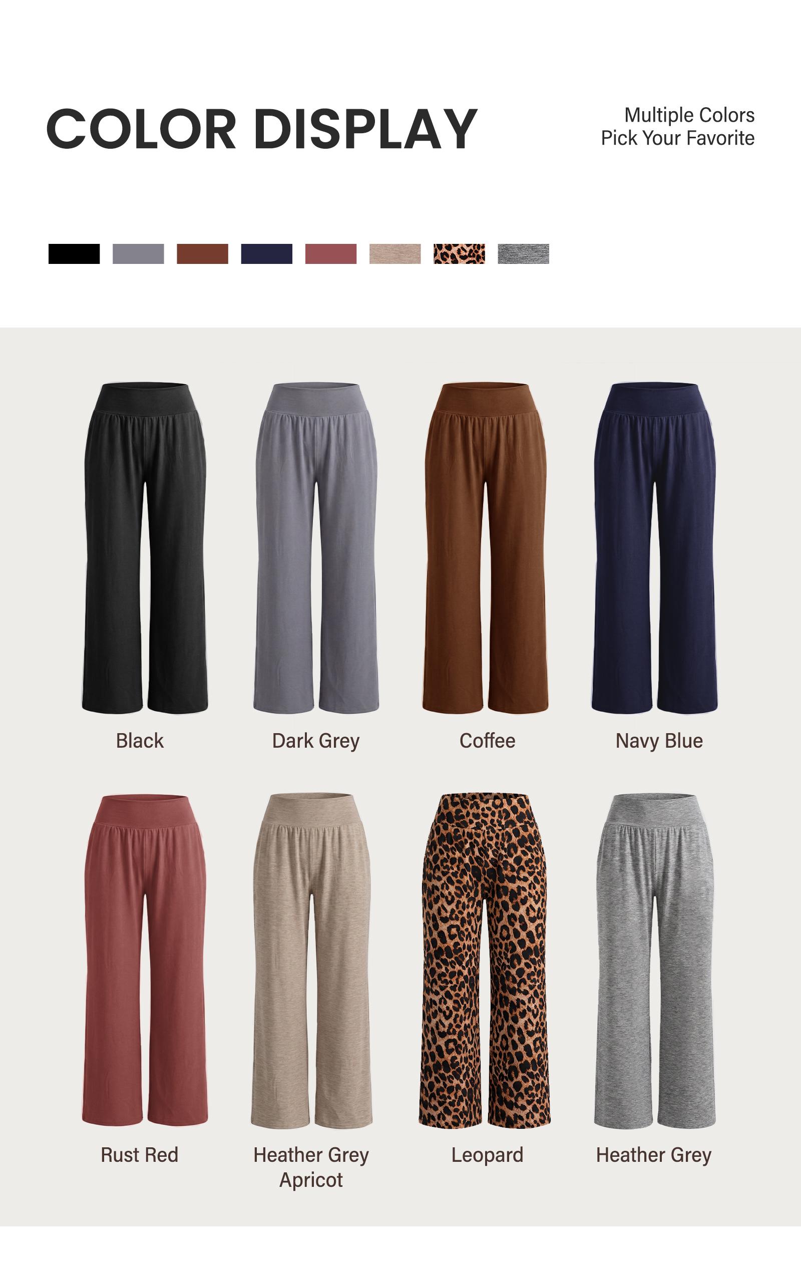 ESOFT Wide Leg Lounge After-Work Pants, Women High-Waisted Casual Yoga Pants with Pockets