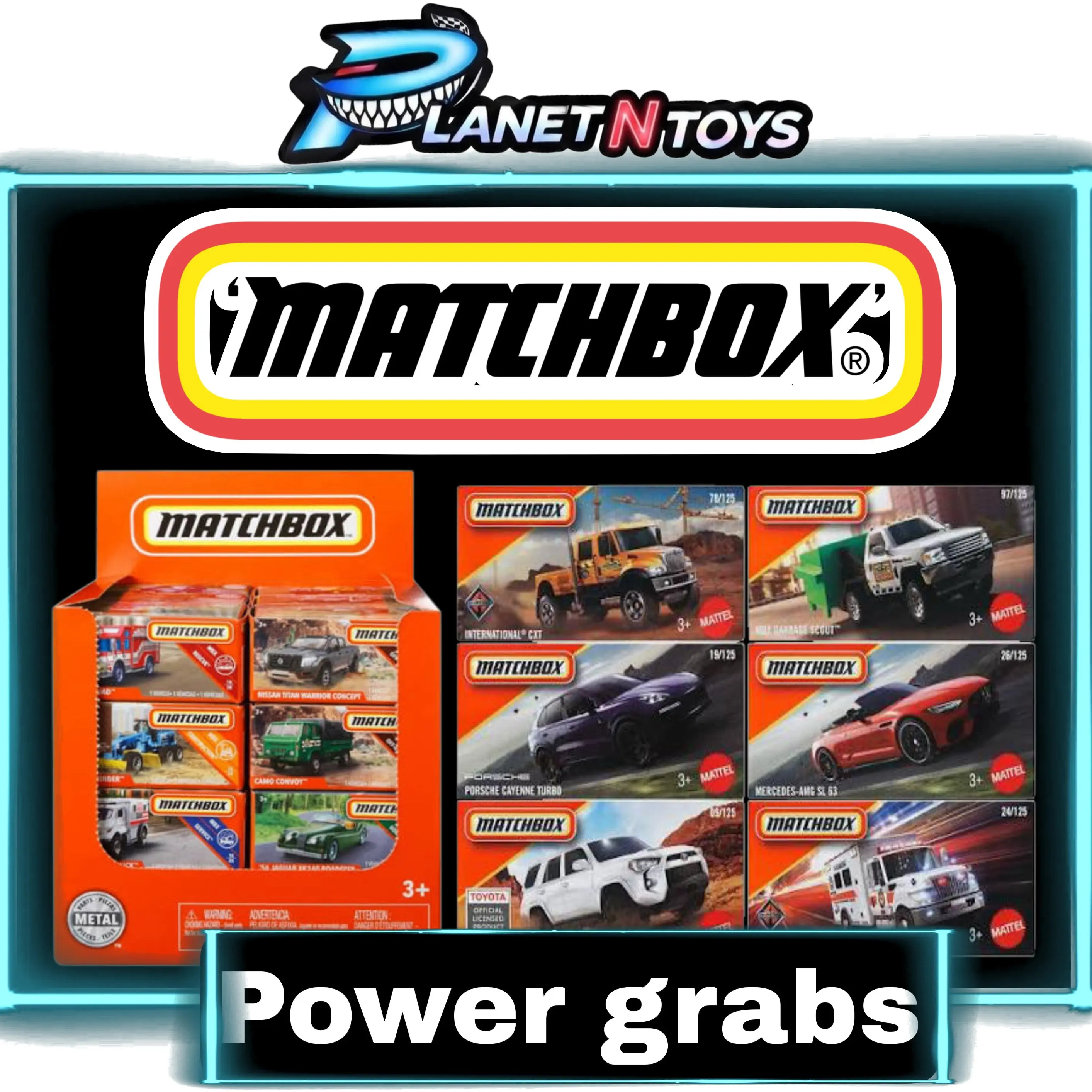 Matchbox Power Grabs box 1:64 assorted Matchbox Power Grabs box 1:64 assorted