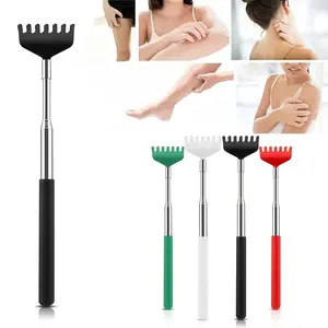 LMMAKE 4 Pack Back Scratcher for Men Women Extendable Stainless Steel Massager Tool White Gifts for Adults Perfect for Thanksgiving Birthday Idea Practical and Fun