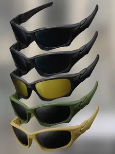 Unisex Sporty Sunglasses, Trendy Casual Tinted Lens Sunglasses for Outdoor Sports, Fashion Accessories for Men & Women for Traveling & Beach Party, Outdoor Sports Eyewear, Summer Sports Glasses