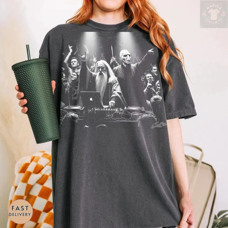 DJ Dumb & Dark Wiz Shirt, Wizard Movie Tee, Fantasy Party Shirt, Concert Shirt, Gift For HP Fans