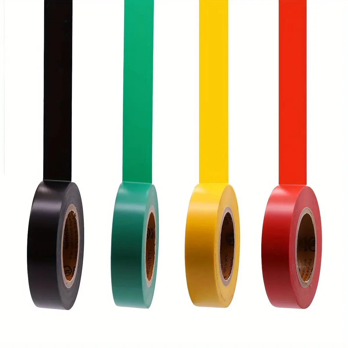Commercial Vinyl Electrical Tape, Insulation Tape, Pvc Self Adhesive, 0.63in X19.7ft X0.006in (16mm X6m X0.15mm), Insulated, Waterproof, Flame Retardant, Lead-free