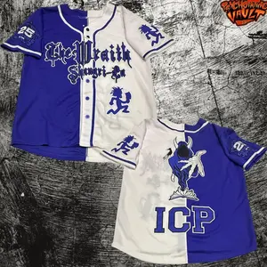 Split Colors Shangri-la Baseball Jersey ICP Juggalo Jersey