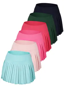 Pleated Skirt 2-in-1 Athletic Shorts Tennis Skirts with Functional Pocket Skirts High Waisted Flowy Athletic Skirts Skirt Cute Running Yoga Gym Skorts