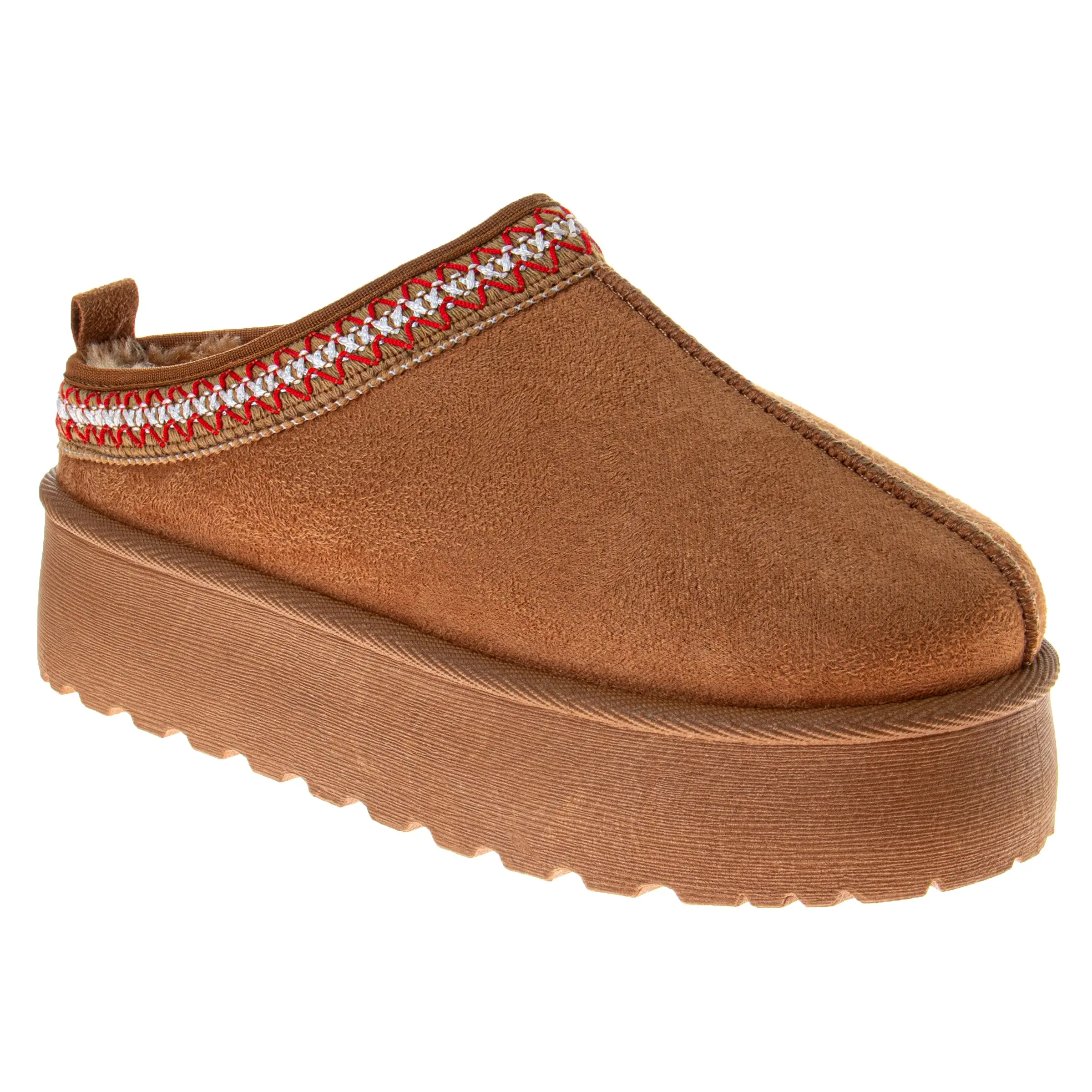 Avalanche Women's Platform Slippers – Cozy Slip-On House Shoes with Soft Faux Fur Lining & Cushioned Sole (Adult), Size 10