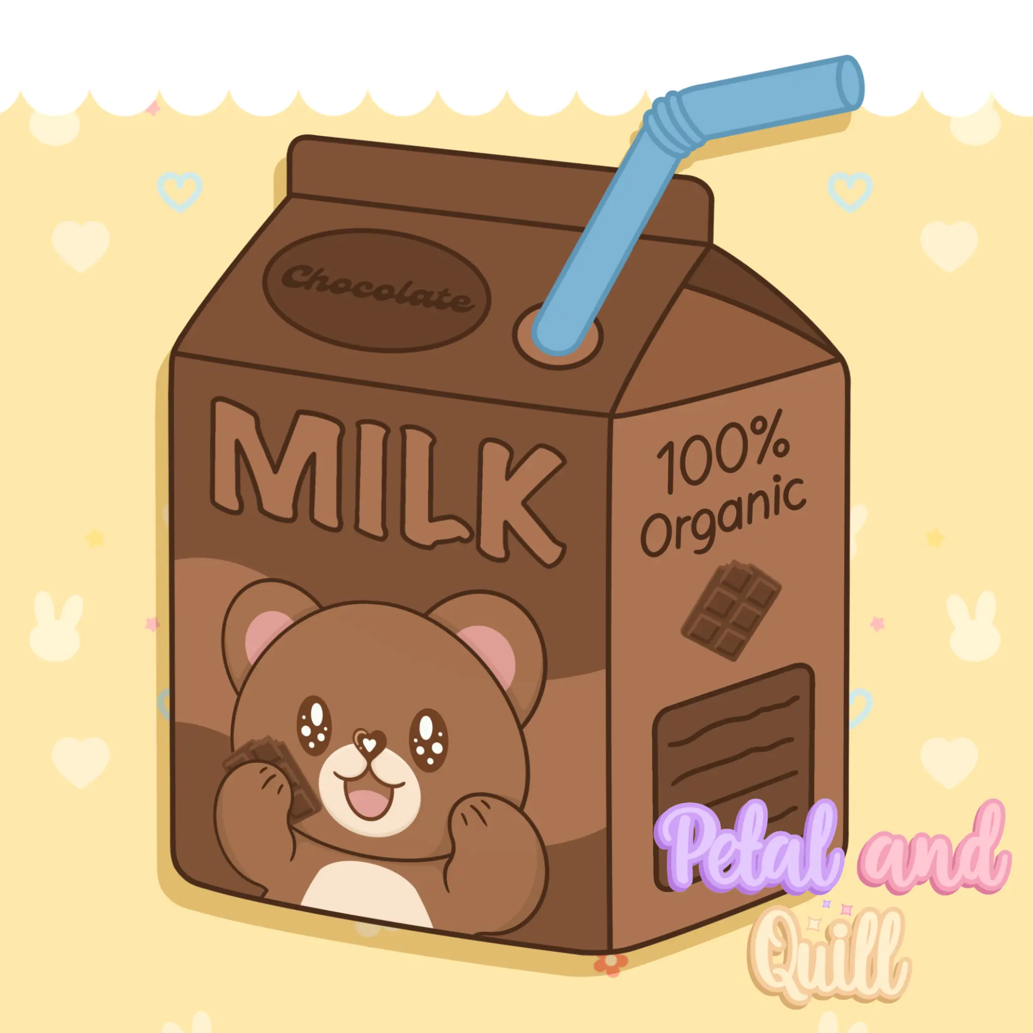 Chocolate Milk Bear Sticker
