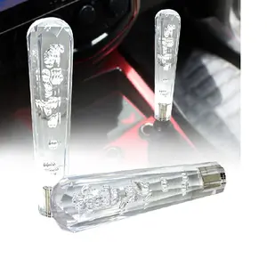 VIP 150mm Transparent Manual Clear Diamond Crystal Bubble Shift Knob Universal