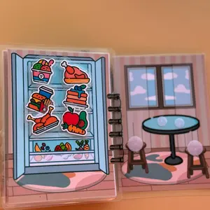 busy book Mini TocaBoca House, Montessori book, homeschool, toddlertoys, pretend and play