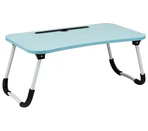 Foldable Laptop Bed Tray Table with Tablet Slot Portable Lap Desk for Work Study and Breakfast