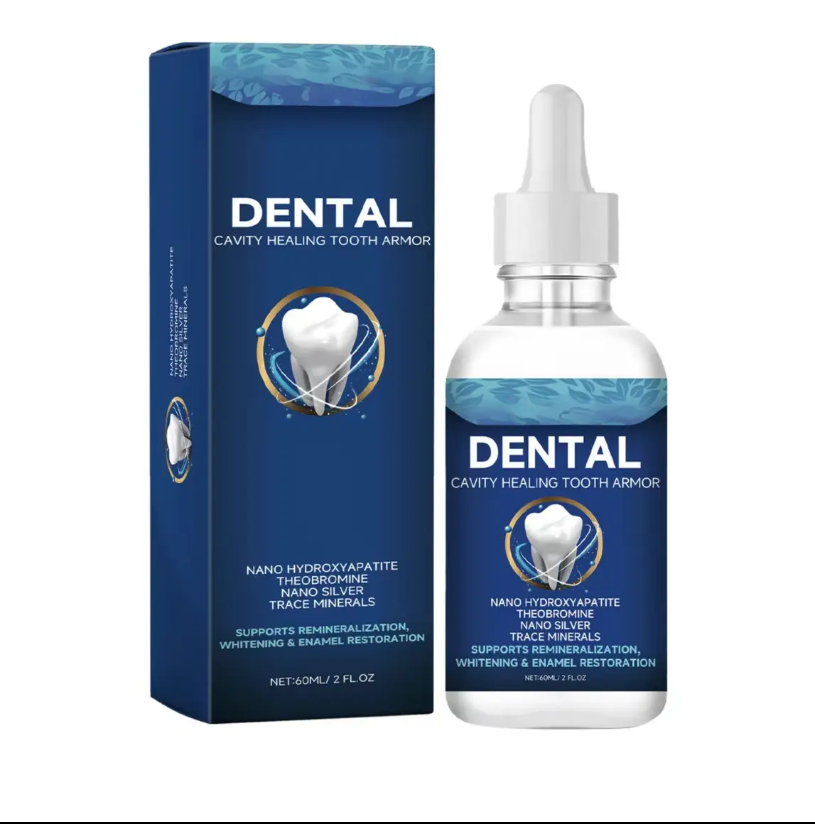 Nano Hydroxyapatite Tooth Repair Serum for Enamel Strengthening and Sensitivity Relief - Remineralizing Liquid Teeth Brightener, Teeth Whitener