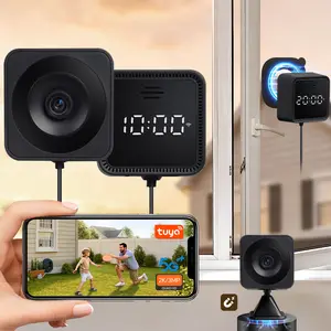 Zoall 3MP/2K Magnetic Window Security Camera with Lens, 5G&2.4GHz WiFi, Full-Color Night Vision, Real-Time Clock Display, Local Audio Recording, SD Card Support, No-Drill Mount, Wireless Indoor/Outdoor for Apartments