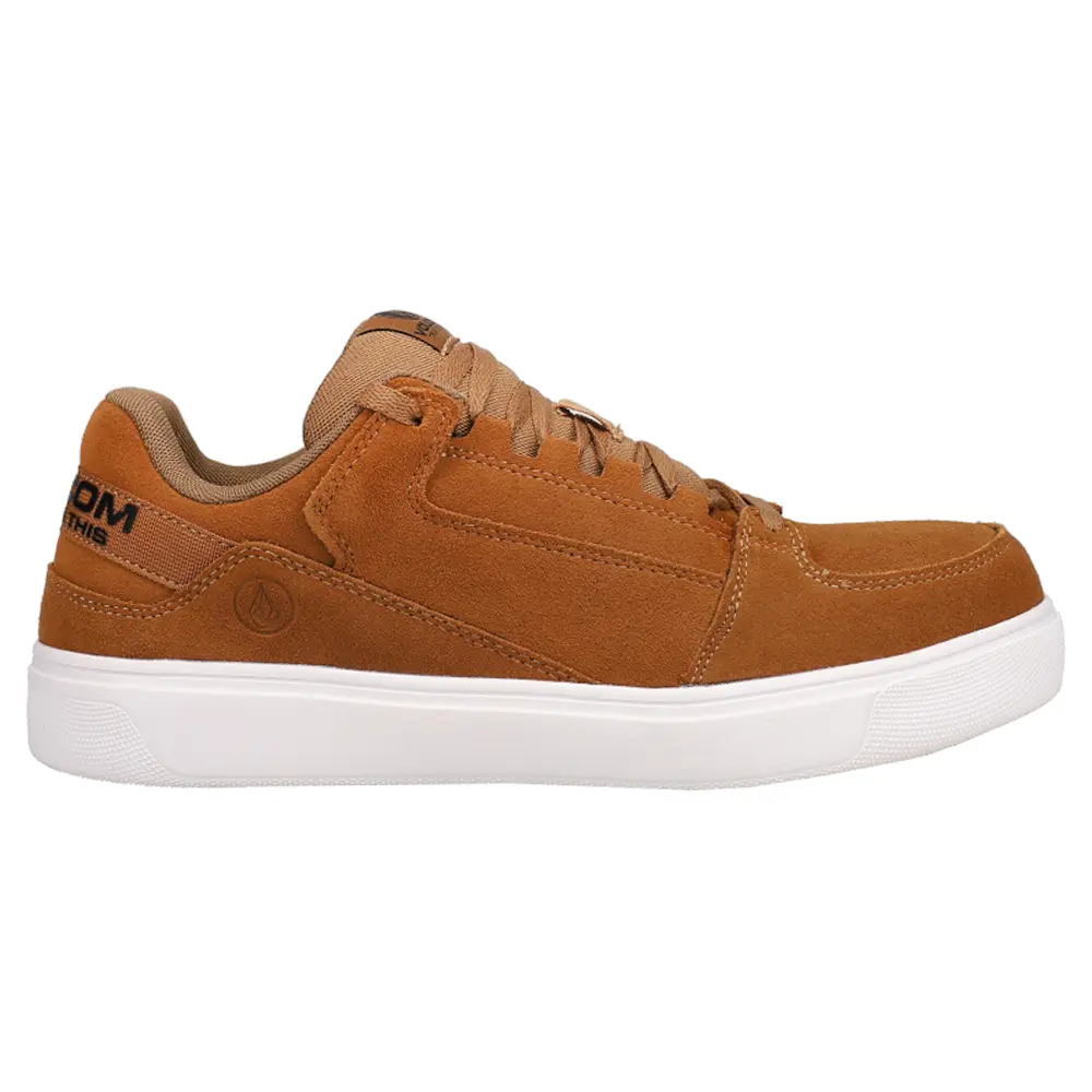 Volcom Workwear Mens Evolve Slip Resistant Composite Toe  Work Safety Shoes Casual - Brown