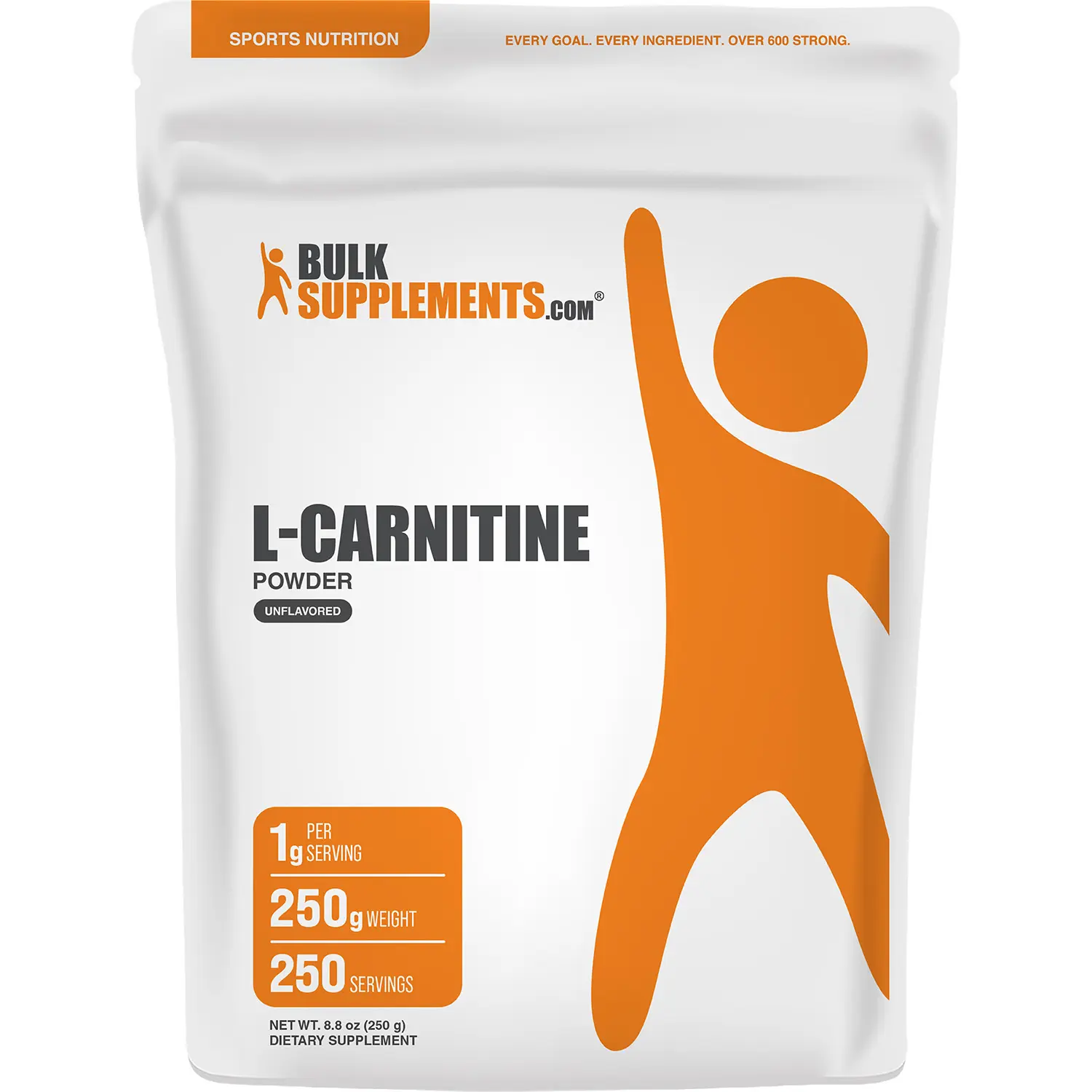 BulkSupplements - L-Carnitine Powder - Cognitive Support - Exercise Performance - 250g - 1g per Serving