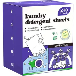 Lavender Laundry Detergent Sheets, 240 Loads - , -Based, , No Plastic Jug