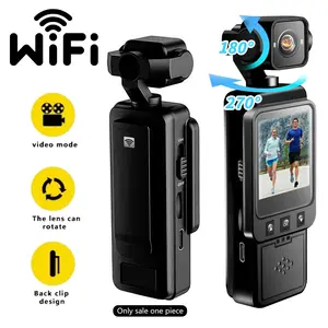2026 New WiFi Sports Action Camera, 360° Rotatable Lens, IR Night Vision, Portable HD Recorder, Support Memory Card Insertion, Outdoor Skiing Cycling Hiking Vlogging Video Camera, Wireless Action Camera, Rotating Camera