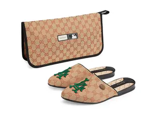 Pre-owned GUCCI Canvas Shoes Size 40 women’s US size 9 muse LA Dodgers collaboration shoes