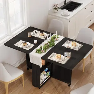 New Upgraded 1 Particleboard With Triamine + Sticker 130 * 80 * 73Cm Folding Dining Table