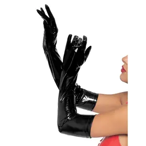 Stretchy Vinyl Opera Length Gloves