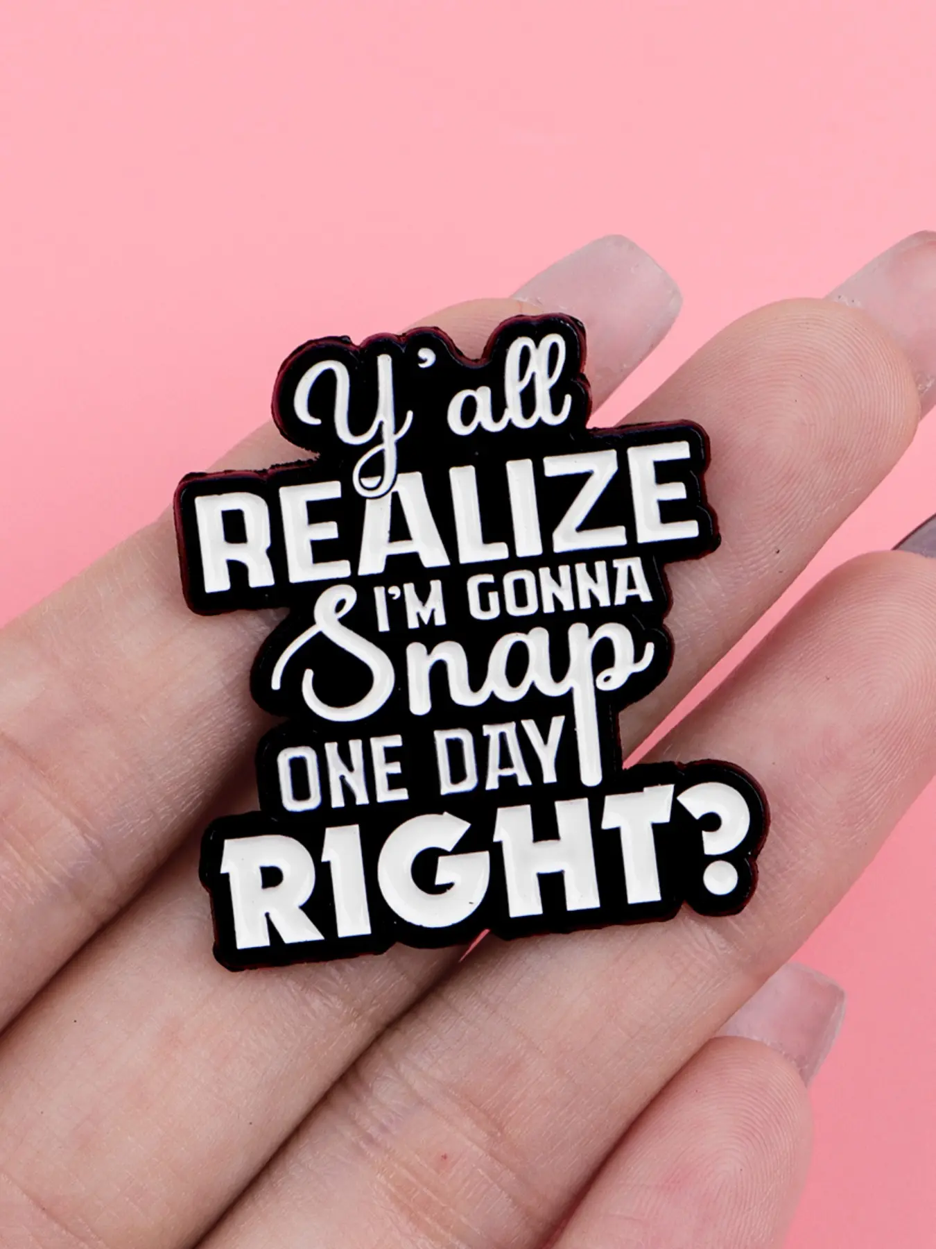 Fun Letter Pattern Enamel Brooch, Brooch Pin Clip, Durable Metal Pins, Personalized Fashion Bag Accessory, Durable Zinc Alloy Design, Perfect for Daily Use