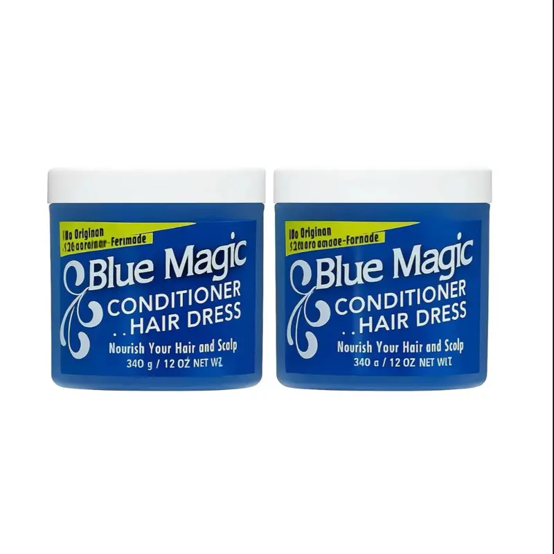 Hair Pomade - Blue Magic Conditioner growth oil for Haircare & Hair Styling 12oz pack of 2