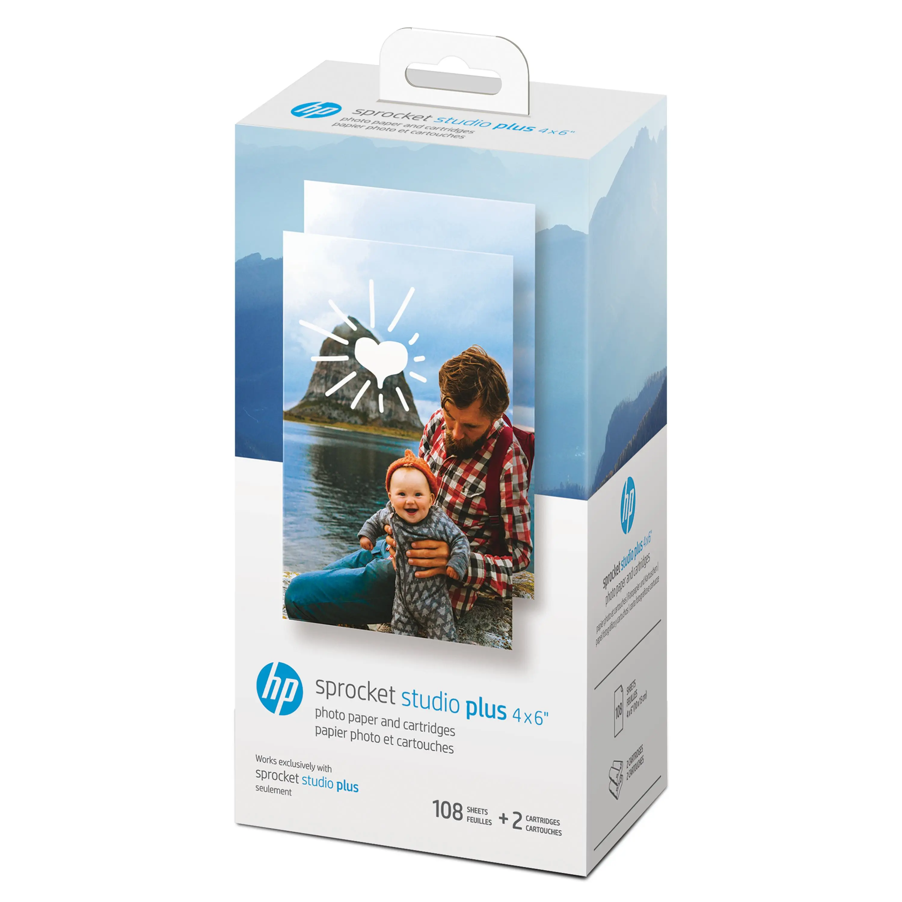 HP Sprocket Studio Plus 4x6" Photo Paper and Cartridges (Includes 108 Sheets and 2 Cartridges) Camera Colorful