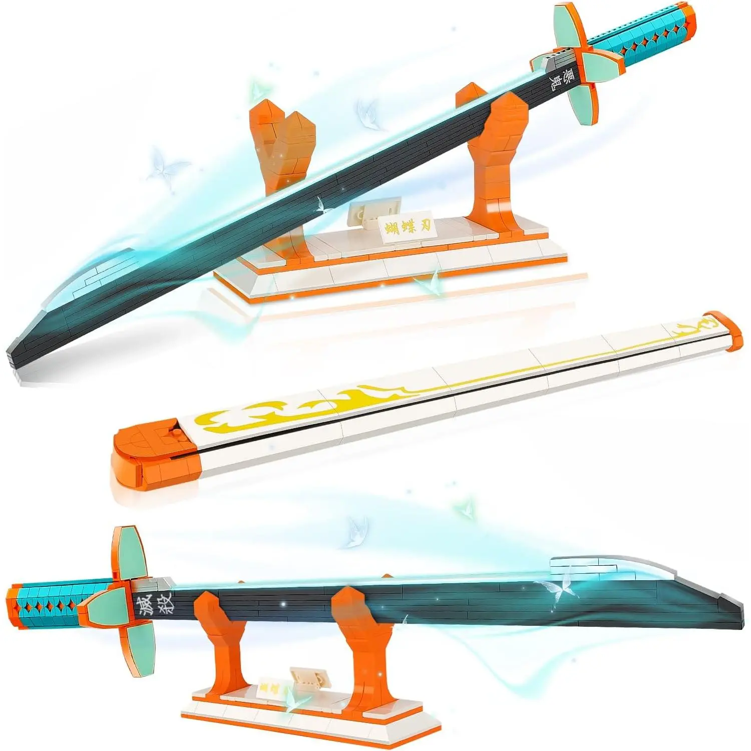 Anime Demon Slayer Kochou Shinobu Sword Building Block Set, Collectible Building Toy, Standard Block-Compatible Gift for Adults, Sword Building Set