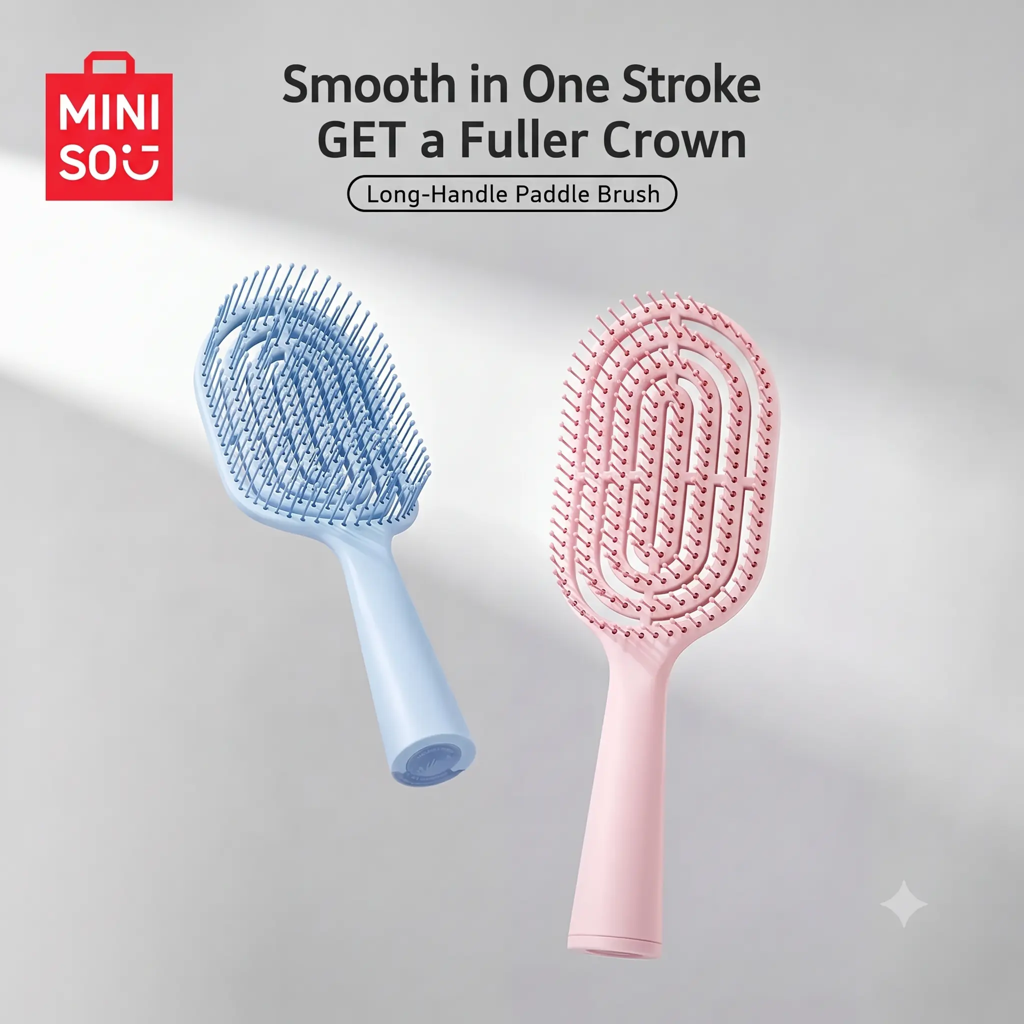 Miniso Elevate Your Hair Care Advanced Vertical Handle Air Bag Brush with Cleaning Brush for Women for Daily Styling and Salon Use cozyvibes