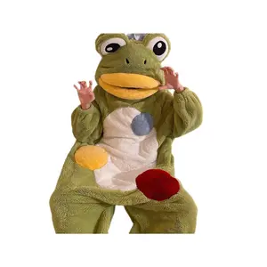 Viral Internet-Famous Frog Pajamas - Soft Fuzzy Plush Onesie, Perfect for Party Cosplay & Comfortable Breathable Loungewear