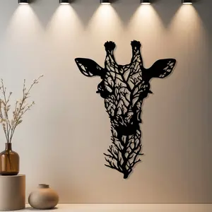 HousewarmingGift|1pc Nature-inspired Giraffe Desktop Ornt, Nature-inspired Giraffe Desktop Ornt Statue Mural with Premium Finish Modern Art Design - Ideal Gift for Halloween & Housewarming & Anniversary & Christmas & Holiday Season & Spring Decor -