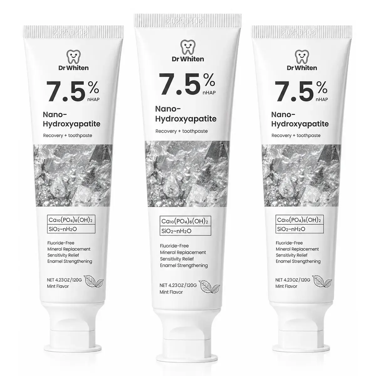 Oral Care Toothpaste - Fluoride-Free, Natural Gentle Clean for Sensitive Teeth, Advanced Enamel Protection & Strengthening, Mint Flavor for Daily Use
