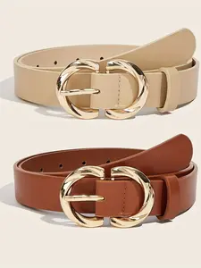 Elegant and Leather Belt Set, Irregular Buckle, Fashionable Women's Waistband for Jeans, Casual Pants, Party Wear, Exquisite Belt