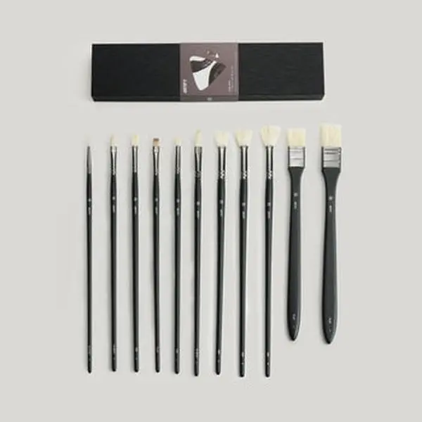 ARTIFY 11-Piece Oil Painting Brushes Set - Professional Art Supplies for Painting, Paintbrushes Set for Artists