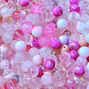 Premium Glass Beads Mix - Vibrant & Versatile Glass Beads for Jewelry Making, Craft, Beading, Home Decor, Sun catchers- Free Gift -200gm Mixed DIY Crafting Kit Mixed Color Glass Beads