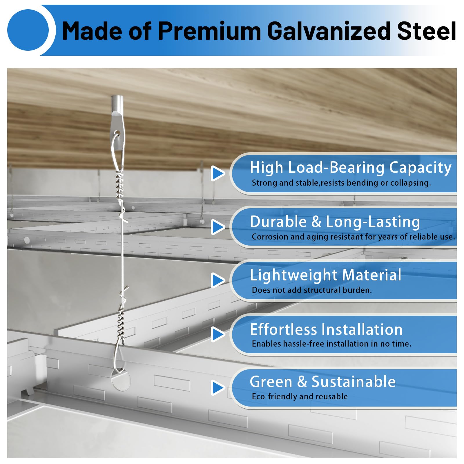 Drop Ceiling Grid System,Complete Set White Galvanized Steel Grid Kit Rust & Fire Resistance Easy Installation for Basement Living Room Kitchen Bathroom Cover 64 Sq.Ft Drop Ceiling Grid System,Complete Set White Galvanized Steel Grid Kit Rust & Fire Resistance Easy Installation for Basement Living Room Kitchen Bathroom Cover 64 Sq.Ft