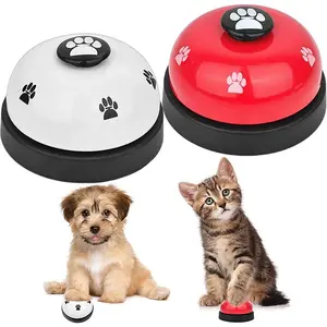 Training Tool - Pet Toys Bell for Dogs Cat Training Interactive Toy Called Dinner Small Bells Footprint Ring Trainer Feeding Reminder For Teddy Adjustable Breathable